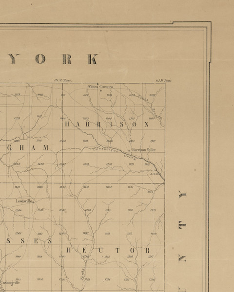 Harrison Township, Pennsylvania 1856 Old Town Map Custom Print - Potter Co.