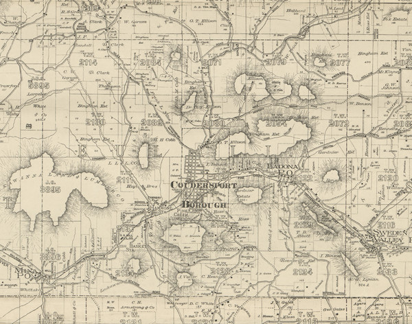 Eulalia Township, Pennsylvania 1893 Old Town Map Custom Print - Potter Co.