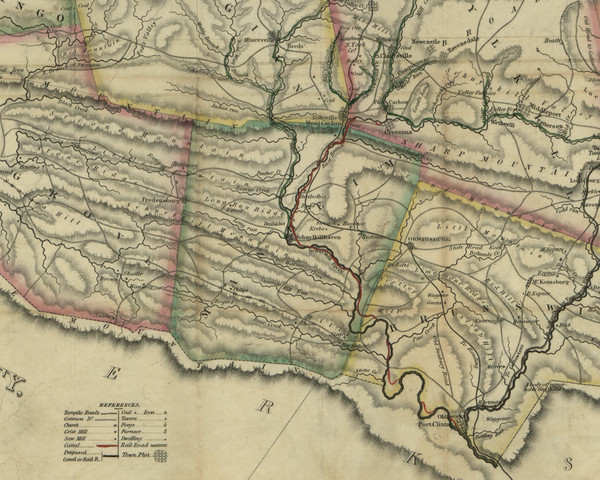 Manheim Township, Pennsylvania 1830 Old Town Map Custom Print - Schuylkill Co.