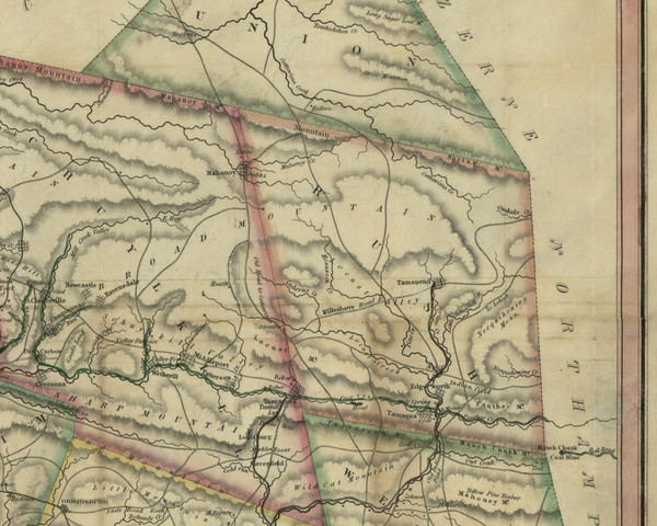 Rush Township, Pennsylvania 1830 Old Town Map Custom Print - Schuylkill Co.