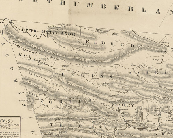 Hegins Township, Pennsylvania 1855 Old Town Map Custom Print - Schuylkill Co. Hegins Township, Pennsylvania 1855 Old Town Map Custom Print - Schuylkill Co.