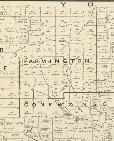 Farmington Township, Pennsylvania 1889 Old Map Custom Print - Warren Co.