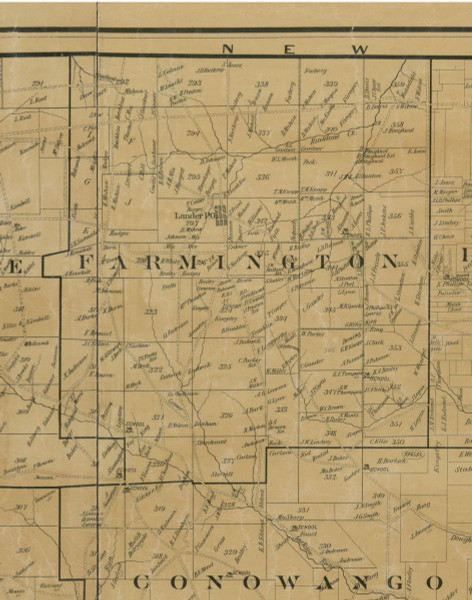 Farmington Township, Pennsylvania 1900 Old Town Map Custom Print - Warren Co.