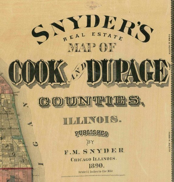 Title of Source Map - Cook & Dupage Cos., Illinois 1890 Old Town Map Custom Print - Cook Dupage Cos. Title of Source Map - Cook & Dupage Cos., Illinois 1890 Old Town Map Custom Print - Cook Dupage Cos.