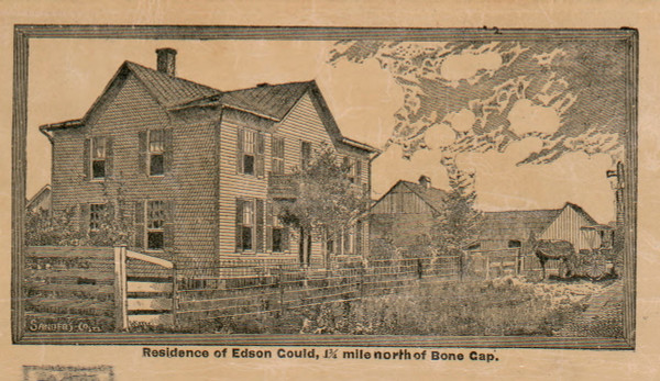 Res. of Edson Gould - Edwards Co., Illinois 1891 Old Town Map Custom Print - Edwards Co.