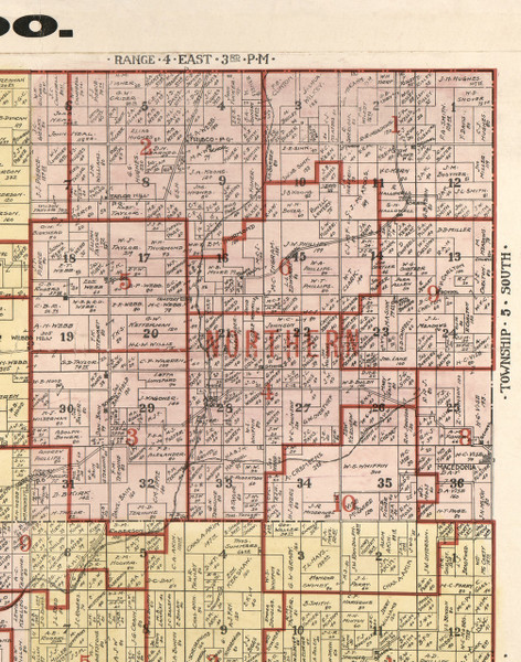 Northern, Illinois 1900 Old Town Map Custom Print - Franklin Co. Northern, Illinois 1900 Old Town Map Custom Print - Franklin Co.