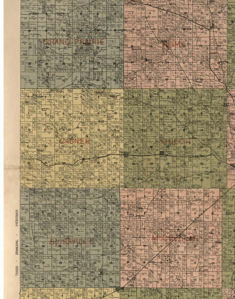 Casner, Illinois 1900 Old Town Map Custom Print - Jefferson Co. Casner, Illinois 1900 Old Town Map Custom Print - Jefferson Co.