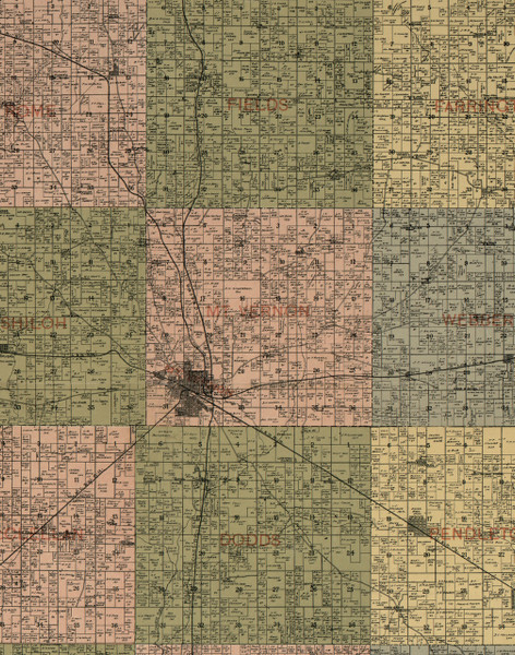 Mount Vernon, Illinois 1900 Old Town Map Custom Print - Jefferson Co. Mount Vernon, Illinois 1900 Old Town Map Custom Print - Jefferson Co.