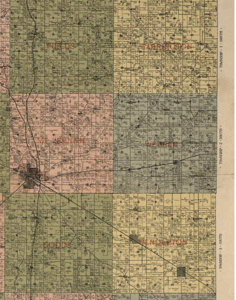 Webber, Illinois 1900 Old Town Map Custom Print - Jefferson Co.