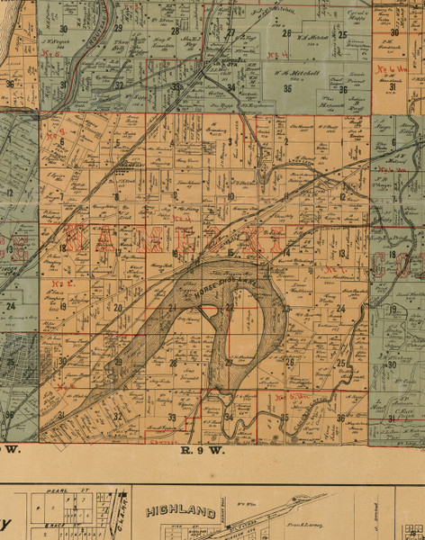 Nameoki, Illinois 1892 Old Town Map Custom Print - Madison Co.