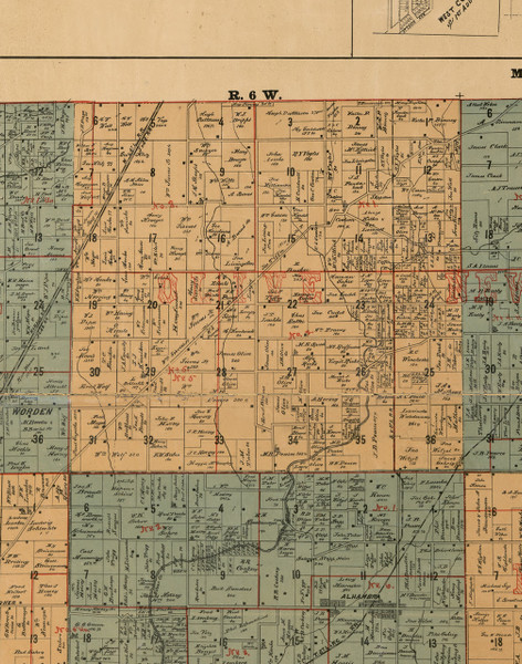 Olive, Illinois 1892 Old Town Map Custom Print - Madison Co.