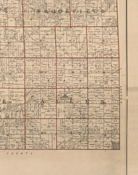 Allen, Illinois 1895 Old Town Map Custom Print - LaSalle Co.
