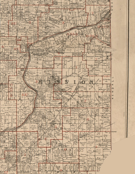 Mission, Illinois 1895 Old Town Map Custom Print - LaSalle Co.