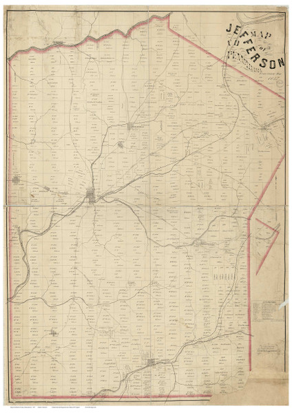 Jefferson County Pennsylvania 1857 - Old Map Reprint