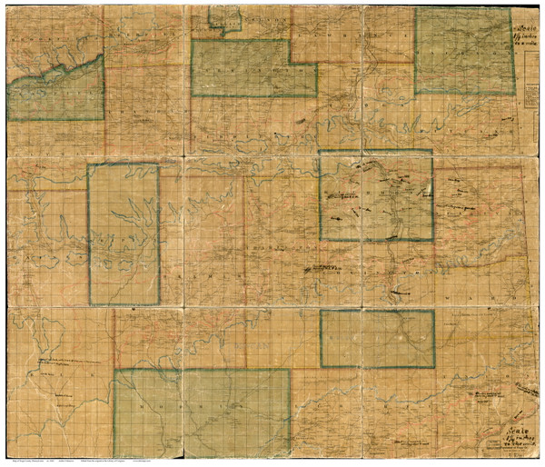 Tioga County Pennsylvania ca 1862 - Old Map Reprint