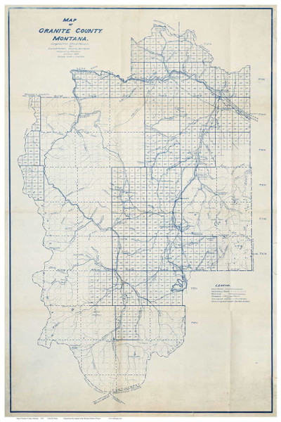 Granite County Montana 1915 - Old Map Reprint Granite County Montana 1915 - Old Map Reprint