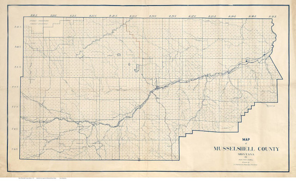 Musselshell County Montana 1911 - Old Map Reprint Musselshell County Montana 1911 - Old Map Reprint