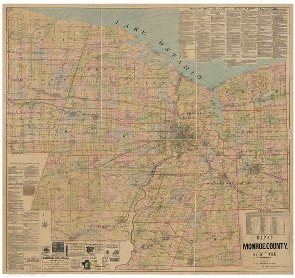 Monroe County New York 1887 - Old Map Reprint