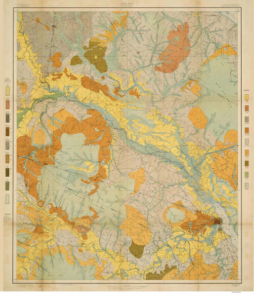 Craven County Soils Map, 1904 North Carolina - Old Map Reprint