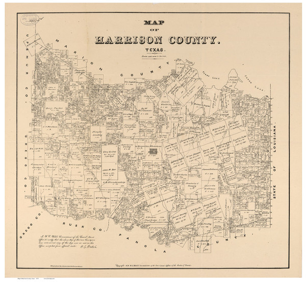 Harrison County Texas 1879 - Old Map Reprint Harrison County Texas 1879 - Old Map Reprint
