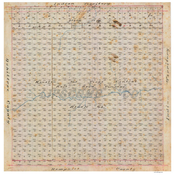 Lipscomb County Texas ca1880 - Old Map Reprint Lipscomb County Texas ca1880 - Old Map Reprint