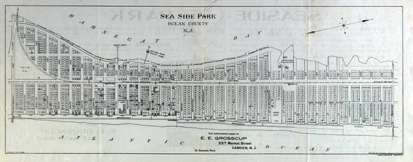 Seaside Park 1908 Haines & Sherman - Old Map Reprint - New Jersey Cities