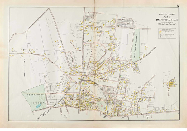 Plate 8, Stoneham (Lindenwood Area), 1906 - Old Street Map Reprint - Middlesex Co. Atlas Vol.2 - Concord to Wakefield