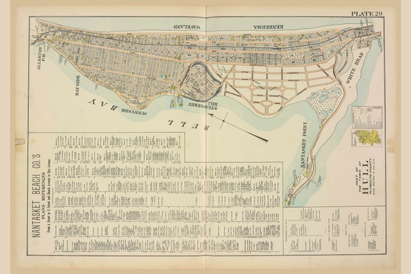 Part of the Town of Hull Plate 20, Massachusetts 1903 Old Town Map Reprint - Plymouth Co.