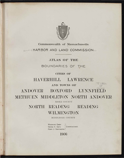12 - Haverhill, Etc., ca. 1900 - Massachusetts Harbor & Land Commission Boundary Atlas Digital Files