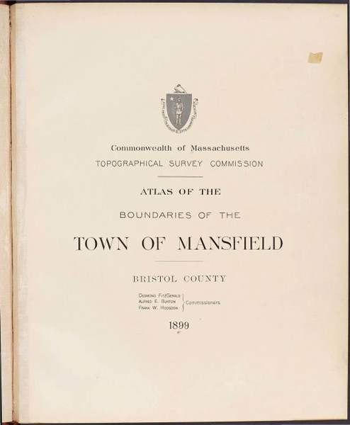 B - Mansfield, ca. 1900 - Massachusetts Harbor & Land Commission Boundary Atlas Digital Files