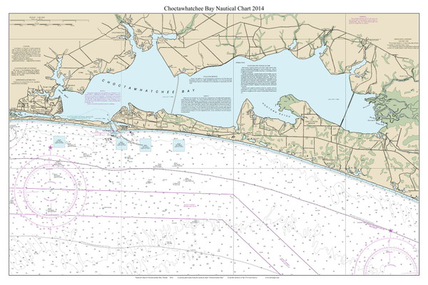 Choctawhatchee Bay 2014 - Florida 80,000 Scale Custom Chart Choctawhatchee Bay 2014 - Florida 80,000 Scale Custom Chart