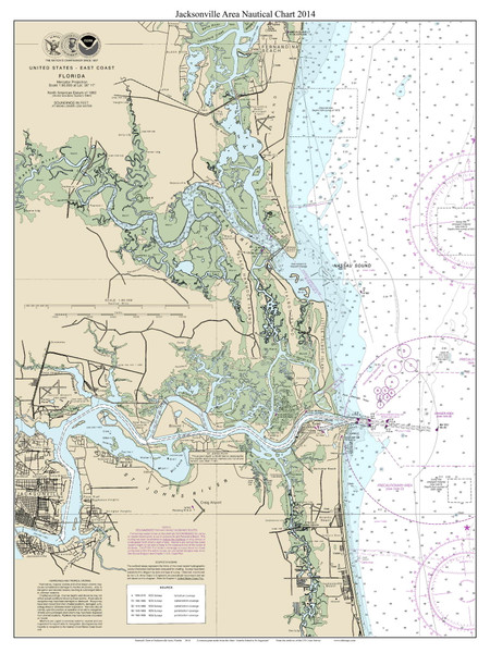 Jacksonville Area 2014 - Florida 80,000 Scale Custom Chart