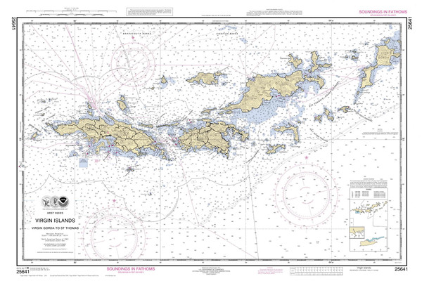 Virgin Gorda to St Thomas 2011 - Virgin Islands Harbors Custom Chart