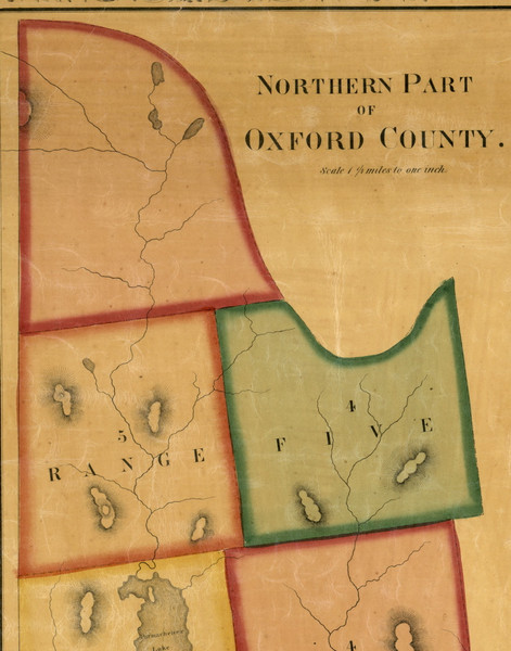 Range 5, Maine 1858 Old Town Map Custom Print - Oxford Co. Range 5, Maine 1858 Old Town Map Custom Print - Oxford Co.