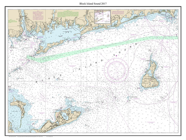 Block Island Sound 2017 - New York 80,000 Scale Custom Chart