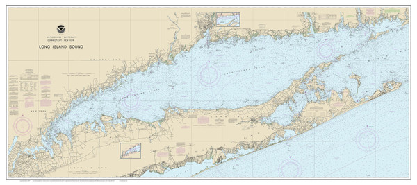 Long Island Sound (Blue Water) 2017 - New York 80,000 Scale Custom Chart