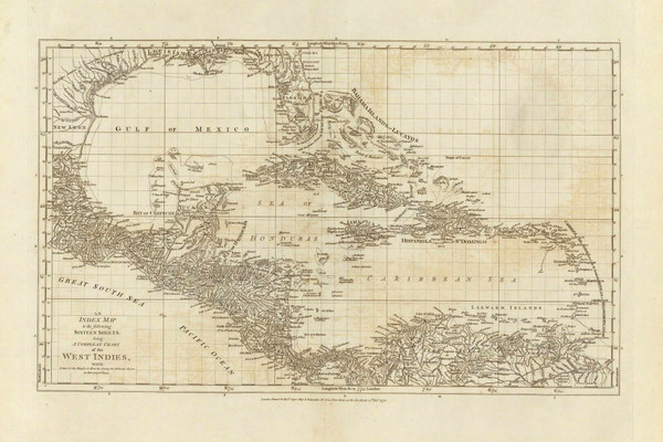 West Indies 1788 - Caribbean Sea - Index Map  C-01 West Indies 1788 - Caribbean Sea - Index Map  C-01