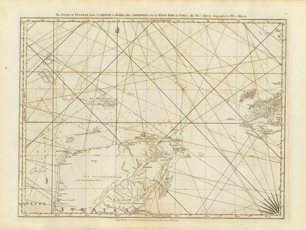 West Indies 1788 - Yucatan Coast and part of Cuba  C-06
