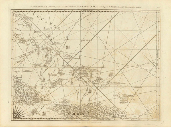 West Indies 1788 - Windward Passages from Cuba to St Domingo