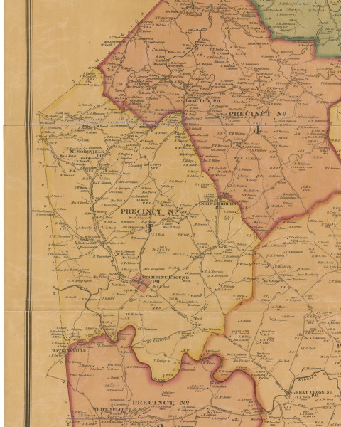 Precinct 3, Minorsville, Skinnerburg, Stamping Ground - Scott County, Kentucky 1879 Old Town Map Custom Print - Scott Co.