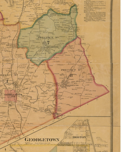Precinct 7 and 8, Oxford and Newtown - Scott County, Kentucky 1879 Old Town Map Custom Print - Scott Co.
