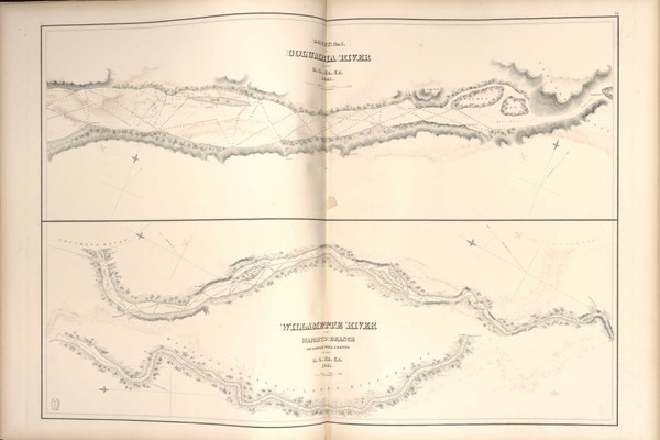 Columbia River 7, 1841 Exploring Atlas - Pacific Coast - USA Regional