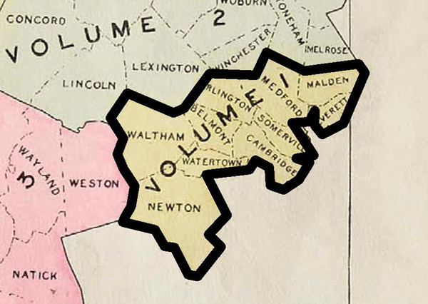 Custom Index, 1900 - Old Street Map Reprint - Middlesex Co. Atlas Vol.1 - Cambridge Area Custom Index, 1900 - Old Street Map Reprint - Middlesex Co. Atlas Vol.1 - Cambridge Area