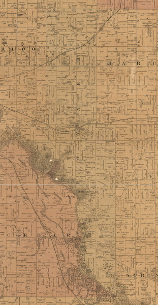 Poyner, Iowa 1887 Old Town Map Custom Print - Black Hawk Co.