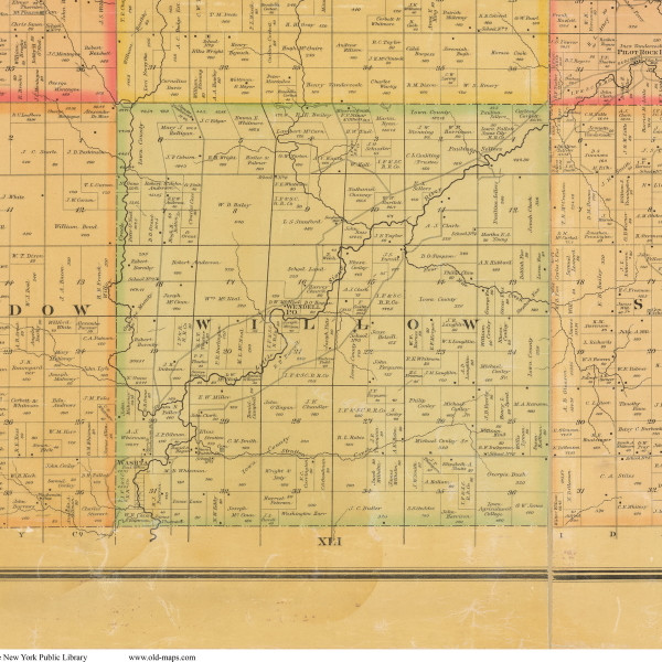 Wheatland, Iowa 1884 Old Town Map Custom Print - Cherokee Co.
