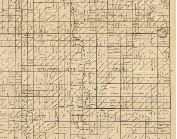 Logan, Iowa 1896 Old Town Map Custom Print - Clay Co.