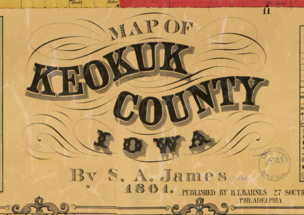 Title of Source Map - Keokuk Co., Iowa 1861 - NOT FOR SALE - Keokuk Co.
