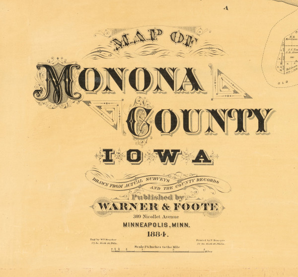 Title of Source Map - Monona Co., Iowa 1884 - NOT FOR SALE - Monona Co.