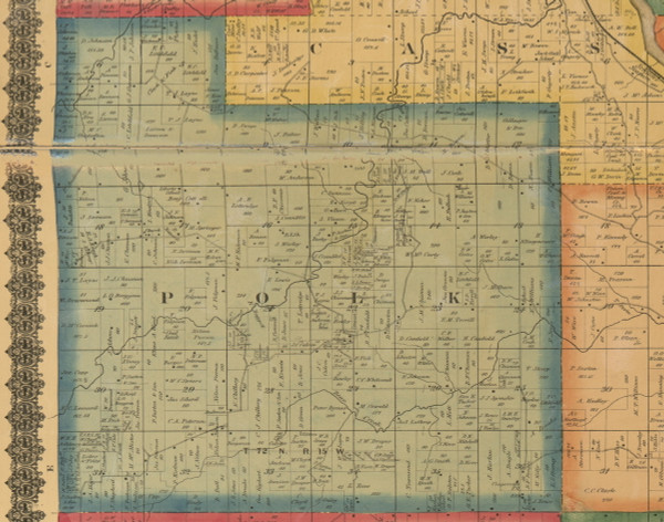 Polk, Iowa 1870 Old Town Map Custom Print - Wapello Co. Polk, Iowa 1870 Old Town Map Custom Print - Wapello Co.