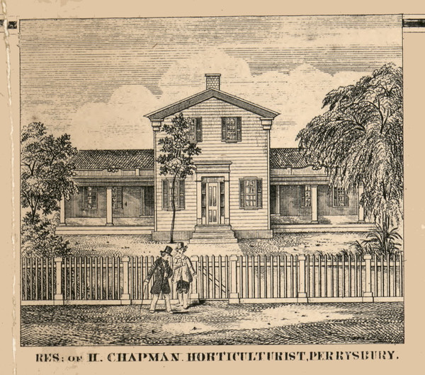 Chapman Residence, Perrysburg, New York 1856 Old Town Map Custom Print - Cattaraugus Co. Chapman Residence, Perrysburg, New York 1856 Old Town Map Custom Print - Cattaraugus Co.